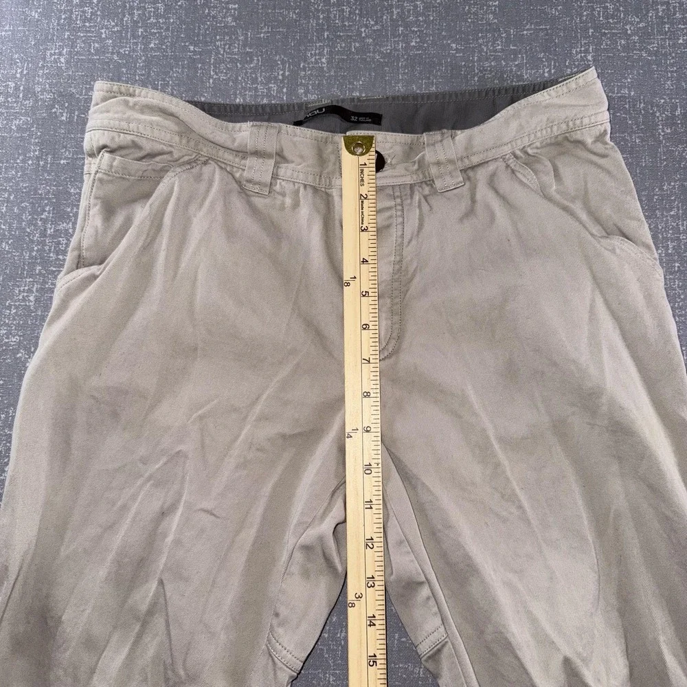 Nau Pants Mens 32x31 Beige Organic Cotton Chino Khakis Straight Leg Casual